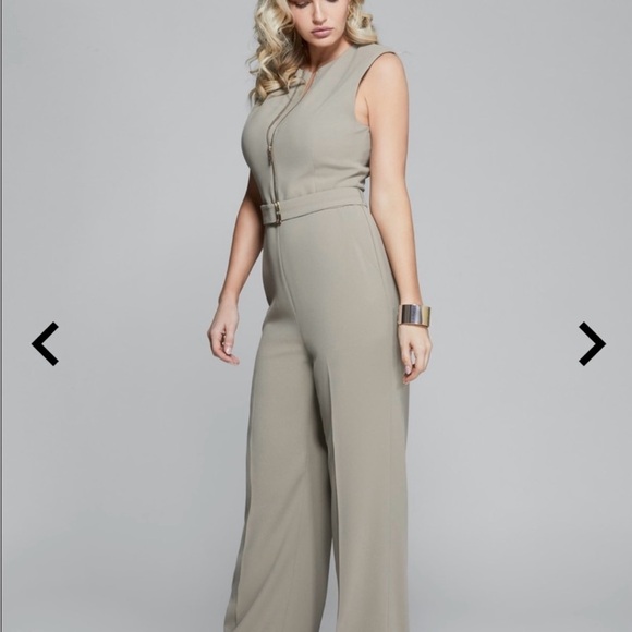 Guess by Marciano Beige Sleeveless Pantsuit - Picture 3 of 5